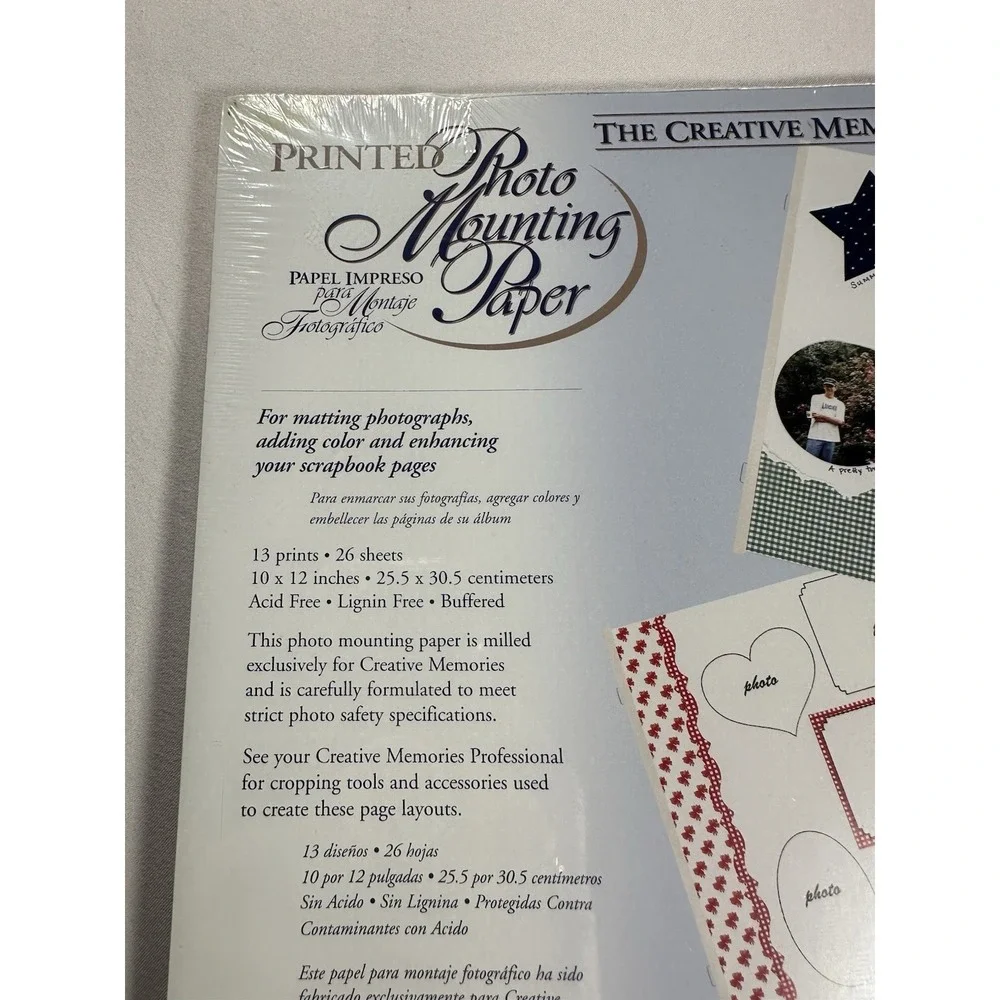 Creative Memories Classic Photo Mounting Paper Packs 10x12 -26 Pages- 1998
